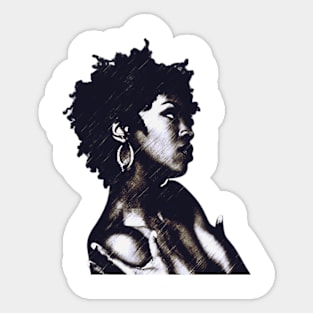 Lauryn Hill Distressed Vintage Sticker